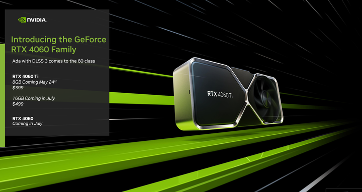 NVIDIA 推出 RTX 4060 Ti /RTX 4060 顯示卡 以 Ada 大快取設計提高 1080p 遊戲效能
