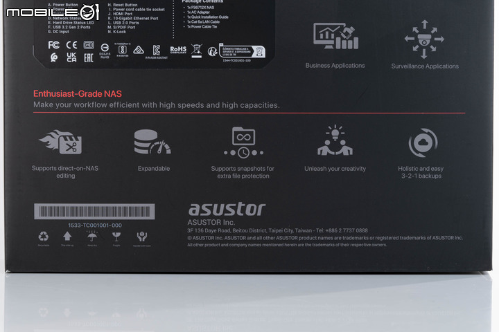 ASUSTOR FLASHSTOR 12 Pro FS6712X NAS 開箱實測 10G 網路搭配全 SSD 配置提供高速存取快感