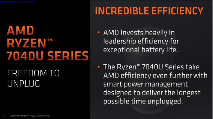 AMD 推出 7040U 系列低功耗筆電處理器 導入高階顯示核心與 AI 配置提供輕薄效能兼具選擇
