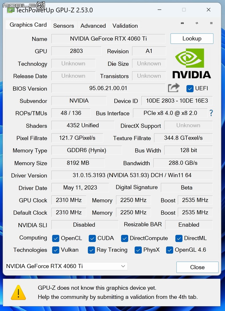 NVIDIA GeForce RTX 4060 Ti FE 創始版顯示卡開箱實測 以1080p效能導向的主流新兵