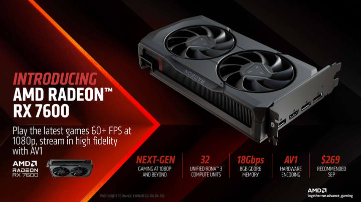 AMD Radeon RX 7600 顯示卡開箱實測 以更親民價格殺入市場的 1080p 新顯卡
