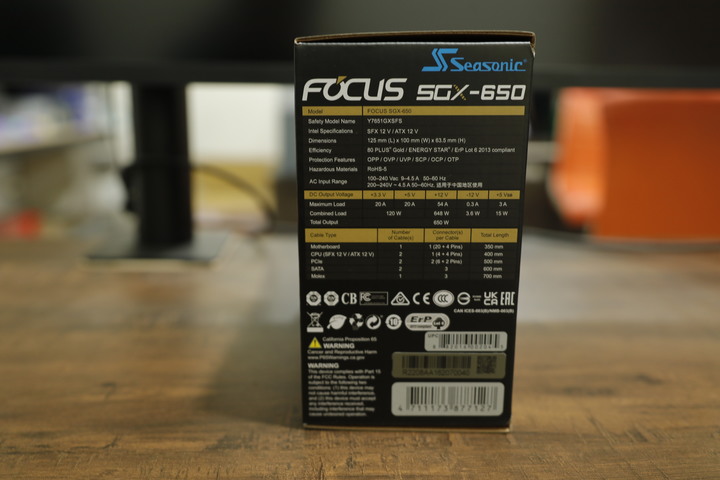 [小體積的老朋友] 海韻SGX-650 全模組化 金牌 10年保 並具有自動靜音風扇控制功能的性能小鋼炮