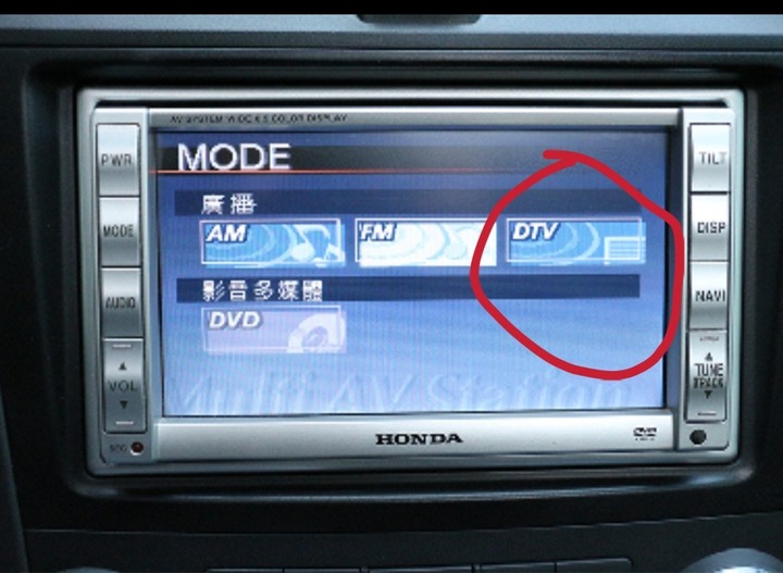 Crv3的原廠螢幕的數位電視