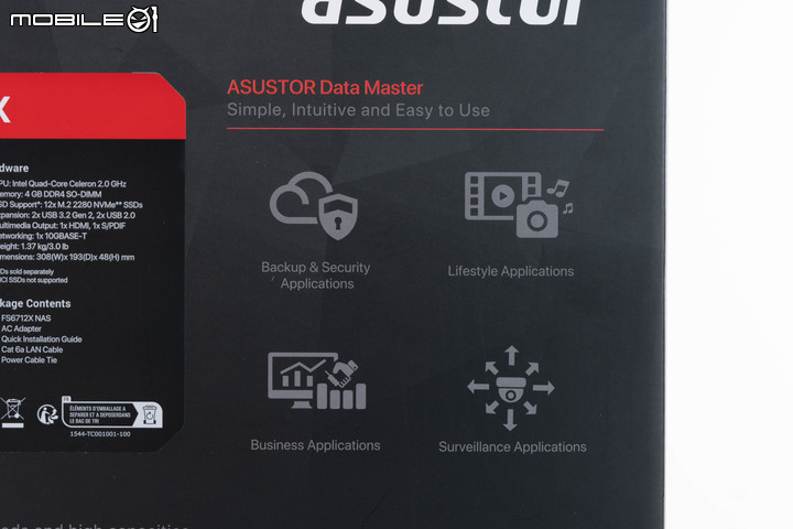 ASUSTOR FLASHSTOR 12 Pro FS6712X NAS 開箱實測 10G 網路搭配全 SSD 配置提供高速存取快感