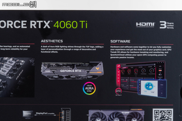 華碩 TUF GeForce RTX 4060 Ti O8G GAMING 顯示卡開箱實測 小顯卡裝大風扇真的有幫助?