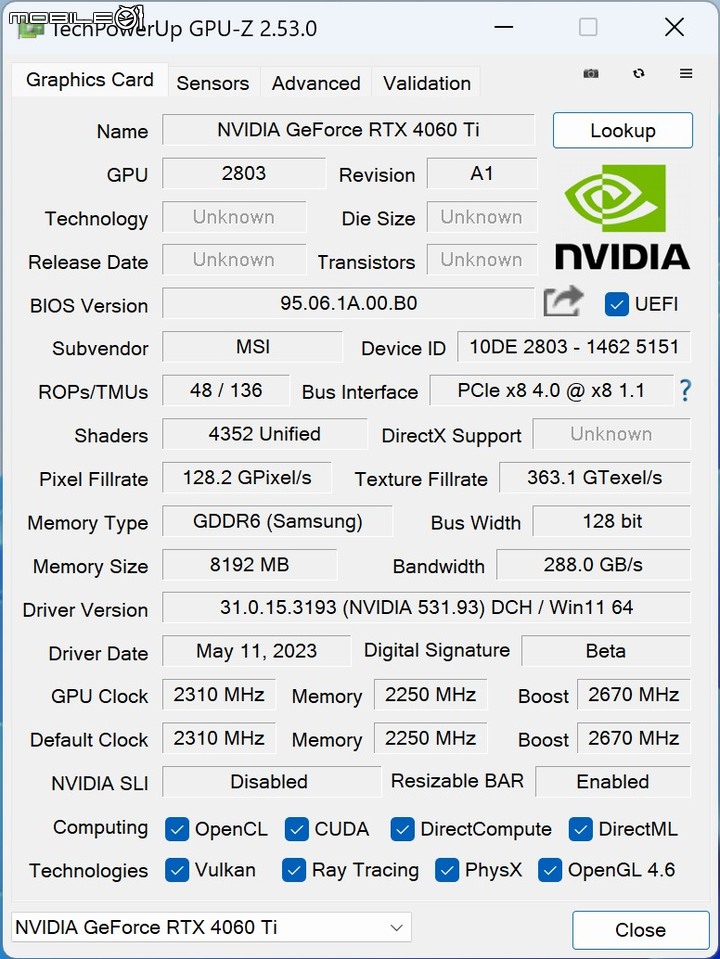 微星 GeForce RTX 4060 Ti GAMING X TRIO 8G 顯示卡開箱實測 以大開口散熱提供更高運作效能
