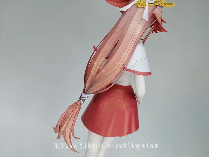 點我看大圖 原神 浮世笑百姿 八重神子 紙模型 製做 Genshin Impact Yae Miko ペーパークラフト