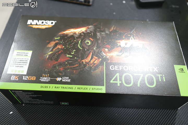 點我看大圖 映眾 INNO3D GEFORCE RTX 4070 Ti X3 雙槽,小體積,強大生產遊戲力,一張滿足