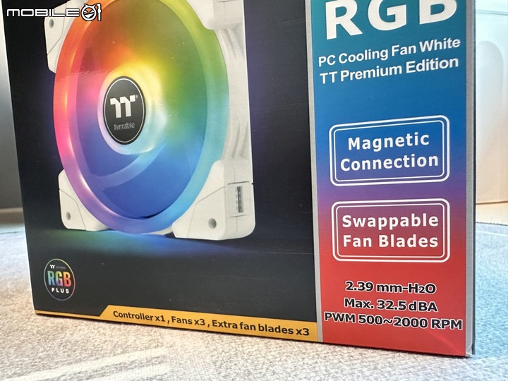 磁吸串接!ThermalTake 耀影 SWAFAN EX12 RGB 風扇