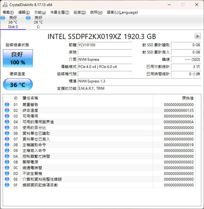 點我看大圖 Intel D5-P5530 U.2 Gen4 NVMe 1.92TB SSD簡測