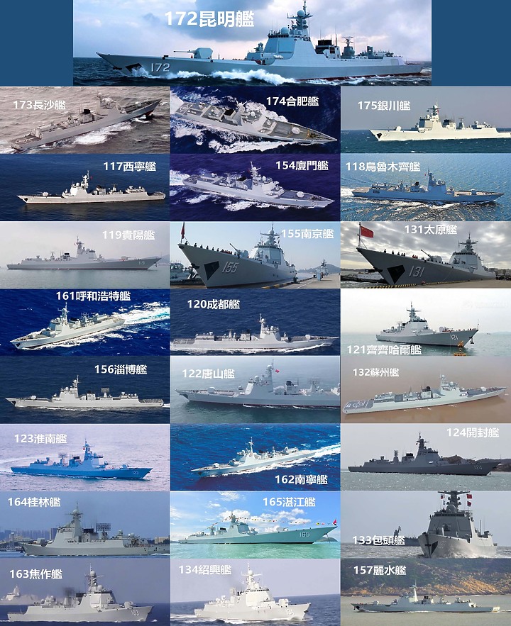 點我看大圖 國軍靶標誌:01-雄風靶船(上)-共軍水面作戰船艦整理(完結)-2023年6月30號更新