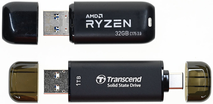 點我看大圖 創見Transcend ESD310C雙頭外接式1TB SSD開箱