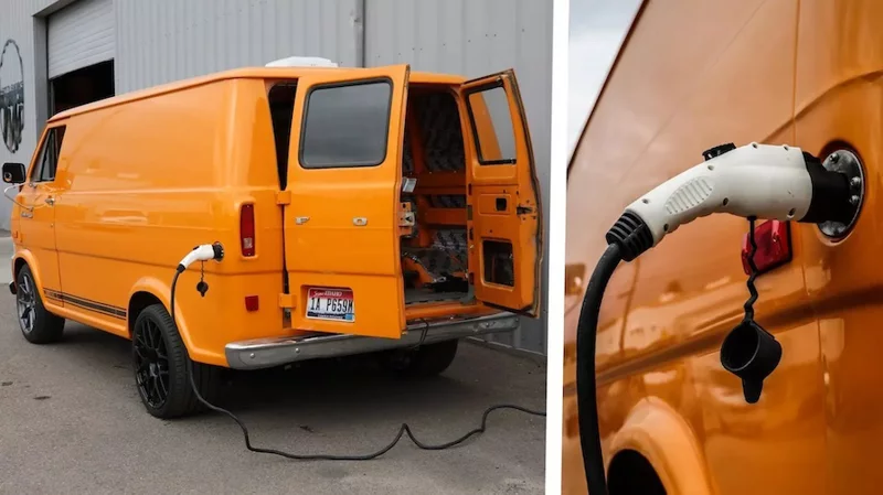 羊皮狼Ford E-100箱型老車竟換上特斯拉Model 3動力?!