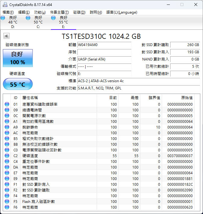 創見Transcend ESD310C雙頭外接式1TB SSD開箱