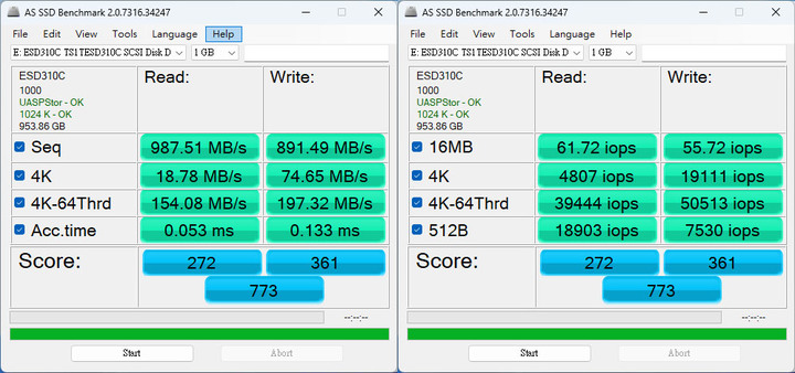 點我看大圖 創見Transcend ESD310C雙頭外接式1TB SSD開箱