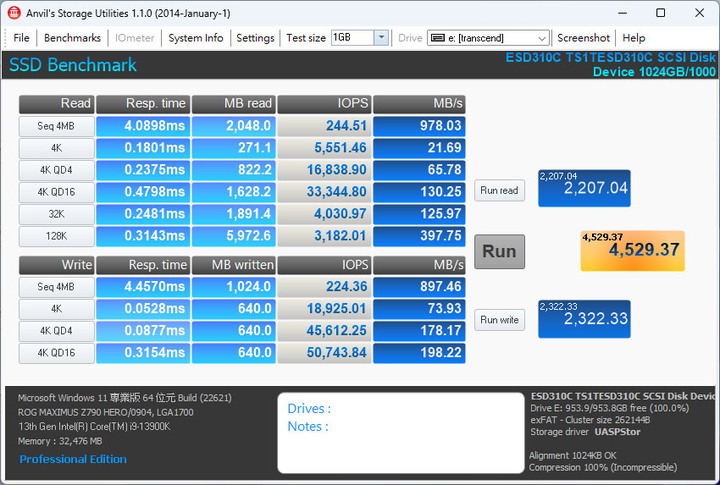 創見Transcend ESD310C雙頭外接式1TB SSD開箱