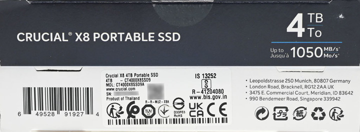 美光Crucial X8外接式4TB SSD開箱
