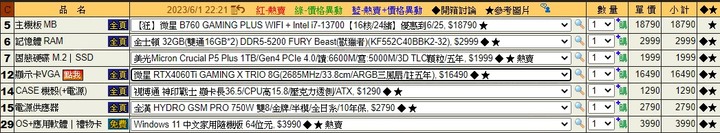 新手自組電腦請益