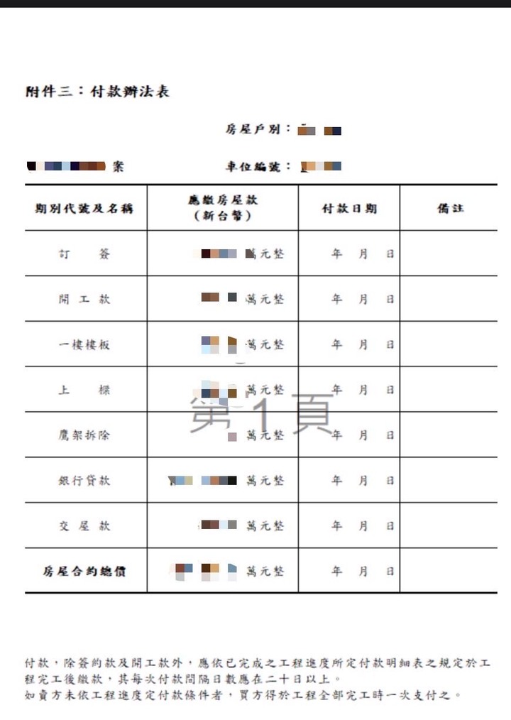 預售屋未完成合約內容要繳工程款嗎？