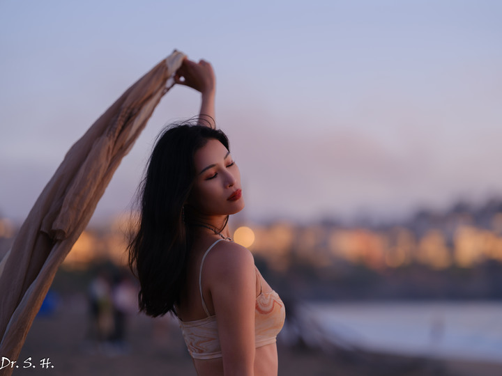 海邊的美女
