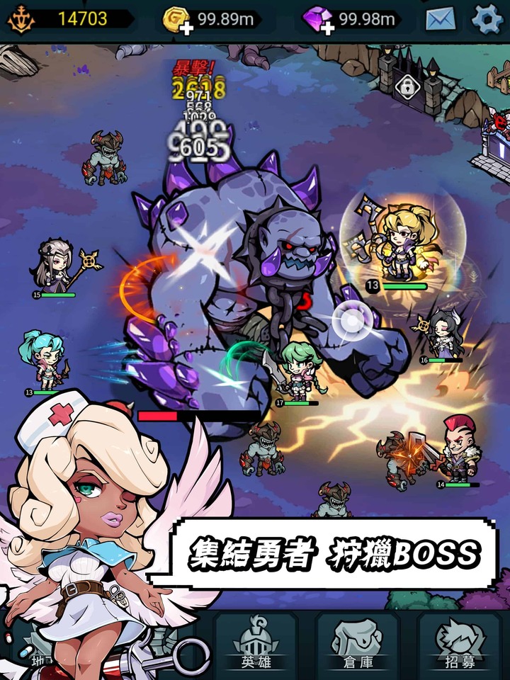 《傭兵小鎮》2D 暗黑漫畫風格 模擬經營+卡牌+放置戰鬥 | 玩法類似 《獵魔村物語》| 扮演鎮長 建造經營佣兵小鎮 招募英雄 狩獵怪物、挑戰BOSS 成爲最强小鎮