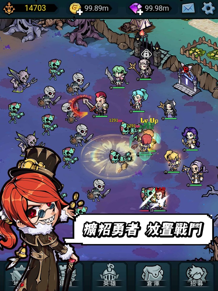 《傭兵小鎮》2D 暗黑漫畫風格 模擬經營+卡牌+放置戰鬥 | 玩法類似 《獵魔村物語》| 扮演鎮長 建造經營佣兵小鎮 招募英雄 狩獵怪物、挑戰BOSS 成爲最强小鎮