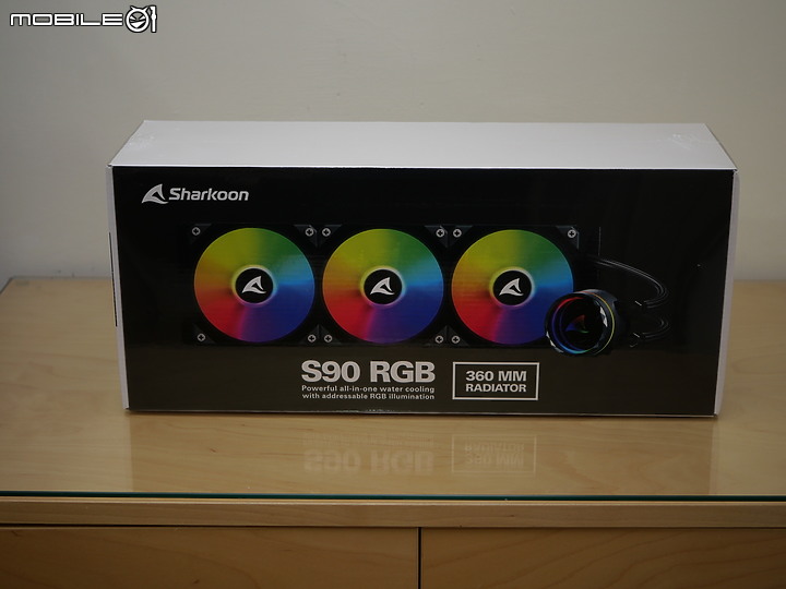點我看大圖 旋剛 Sharkoon 緊湊型一體 AIO 水冷 S90 RGB 開箱