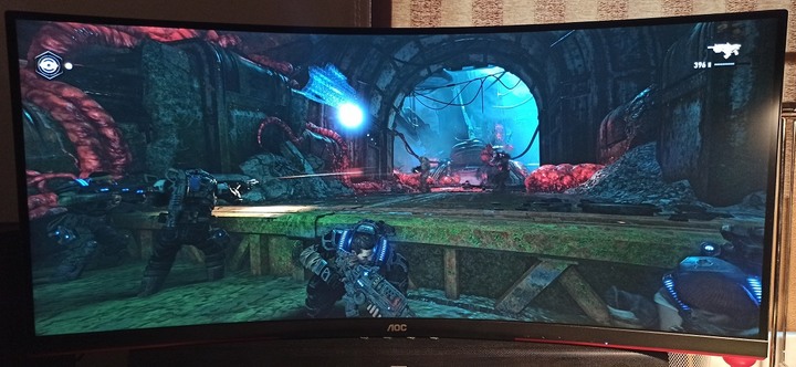 {簡易開箱} AOC CU34G3S: VA / 34吋 / 2K / 1000R曲面 / 21:9 / 165Hz /1ms / HDR10 / AMD FreeSync Premium