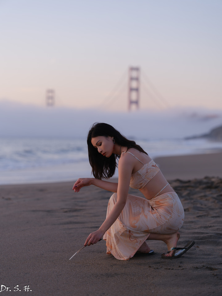 海邊的美女