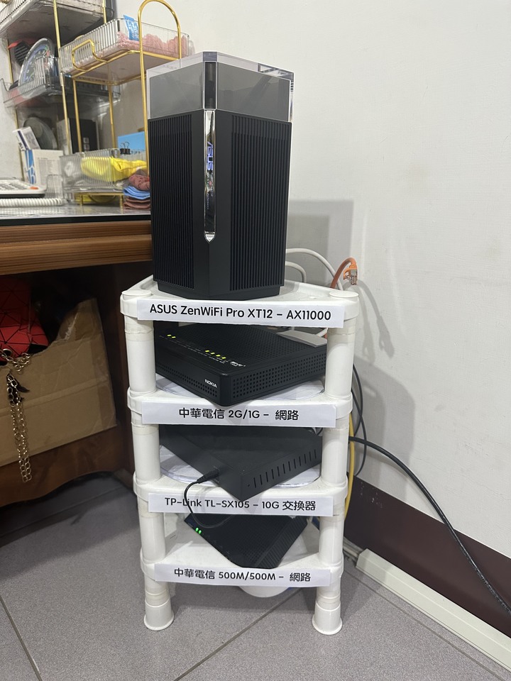 中華雙向500M x 2G/1G，WiFi上傳速度..跑不滿500M..轟趴立體聲干擾