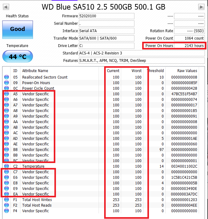 WD BLUE SA510 500GB 大降速!