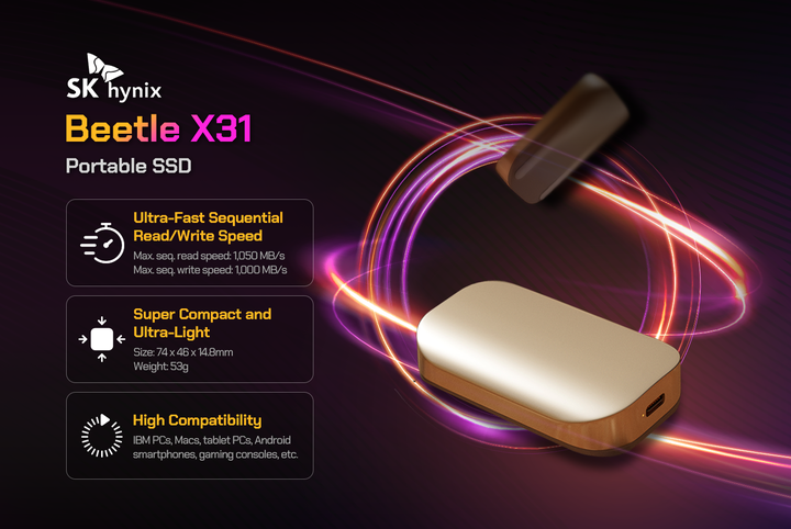 SK hynix 進軍台灣消費性 SSD 市場 首波推出 Beetle X31 外接 SSD M.2 SSD 模組 Platinum P41 SSD 也同步登場