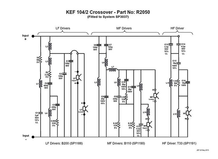 點我看大圖 老喇叭 KEF 104.2 更換分音器電容-重生