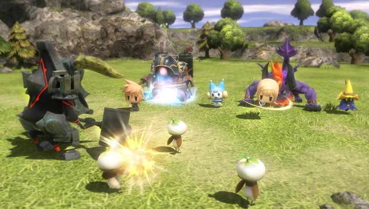 《WORLD OF FINAL FANTASY》最終幻想世界 FF系列人氣角色化身為可愛的二頭身 | 夥伴與迷影獸互相堆疊的獨特戰鬥系統 捕捉迷影獸 建立強大的組合 對抗敵人