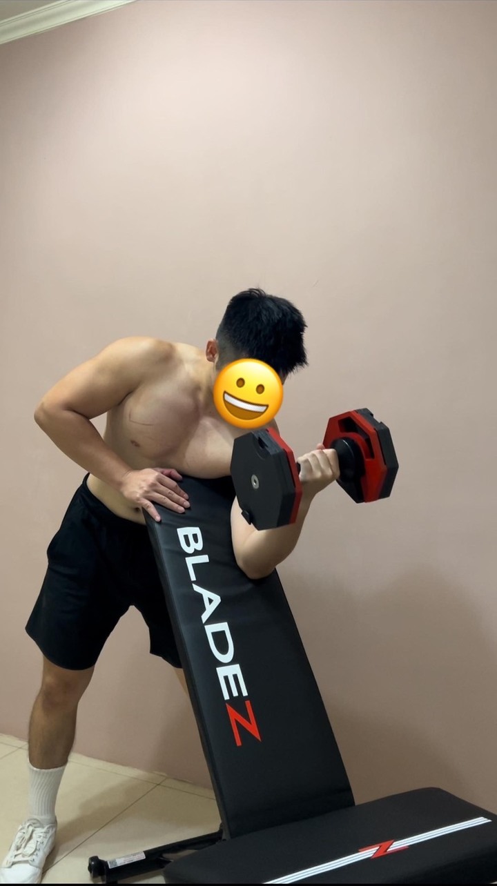 Bladez可調式啞鈴+二頭肌彎舉重訓椅使用心得分享