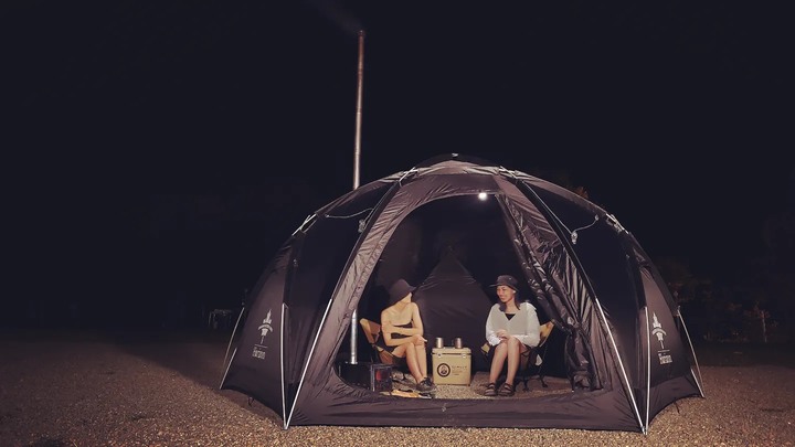 雙人女子露營/開新帳,球型基地帳