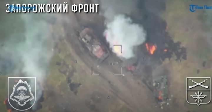 2023/08/04影片: 燃燒中的 烏軍 裝甲戰車