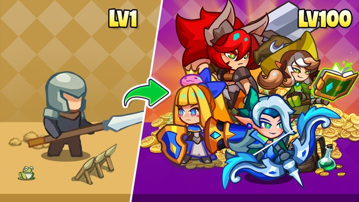 《Idle RPG Games Monster Slayer》放置 RPG 怪物殺手 8月16日通知上架 | 優惠券：WELCOMEMS | Q版畫風 介面簡易乾淨 韓系放置玩法