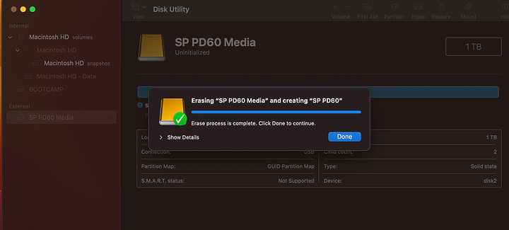 點我看大圖 SP PD60 M.2 SSD外接盒+Kioxia G2 1TB SSD開箱心得