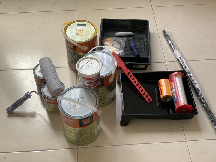挑戰幾何型油漆混色粉刷