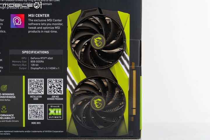 微星 GEFORCE RTX 4060 GAMING X NV EDITION 顯示卡快速開箱試用 以特殊塗裝與大型散熱設計打造不同風格