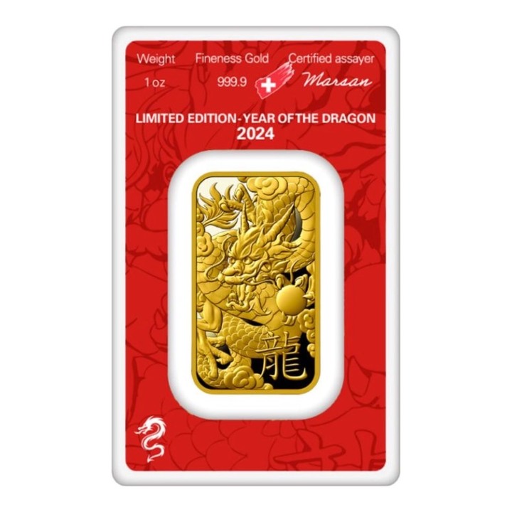 2024年亞格賀利氏龍年紀念金條