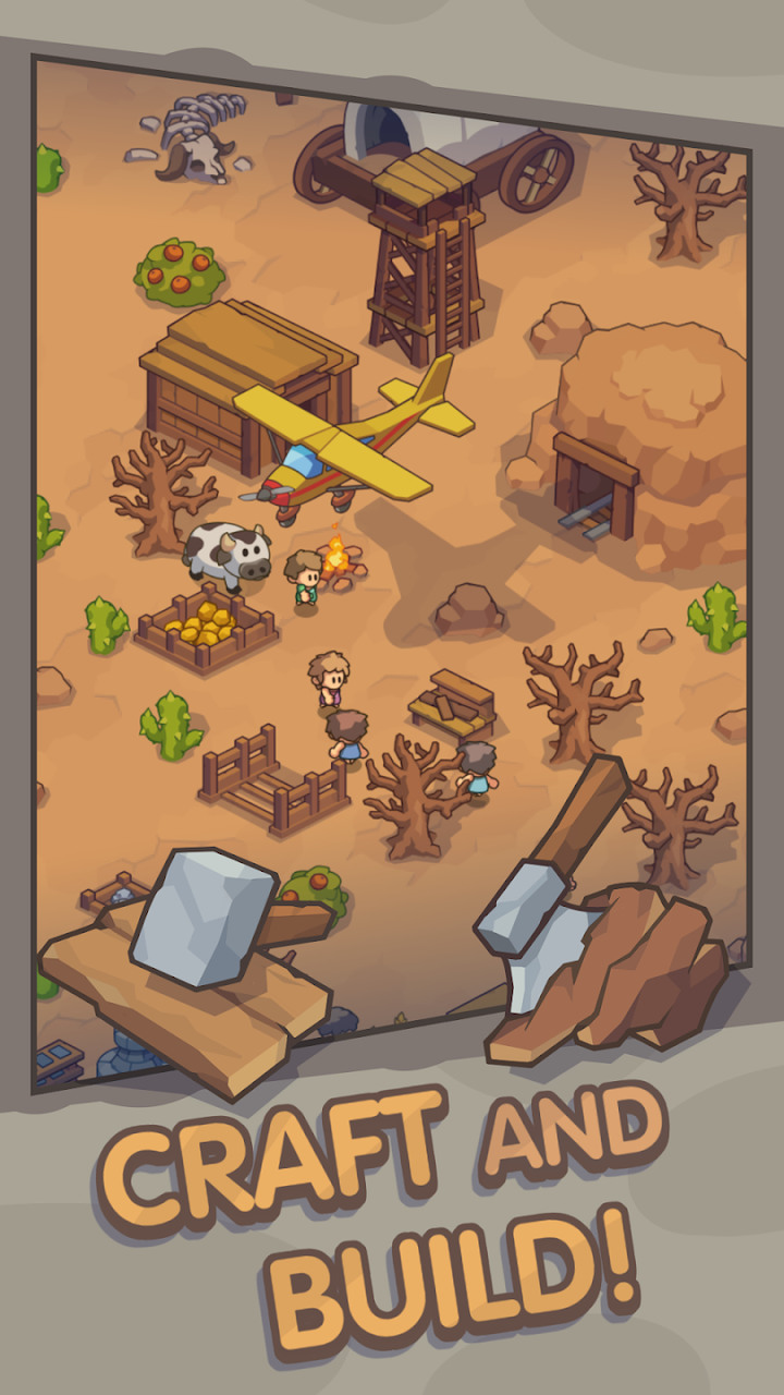《Stone Age Survival: Empires》石器時代生存 制定策略 製作工具、開採資源、建造庇護所、探索新領地、解鎖隱藏區域 | 遊戲整體節奏很慢 想要加速進度需要看廣告