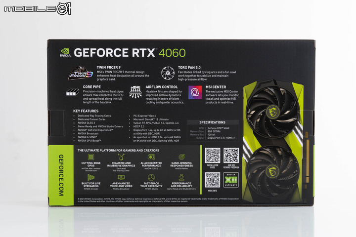 微星 GEFORCE RTX 4060 GAMING X NV EDITION 顯示卡快速開箱試用 以特殊塗裝與大型散熱設計打造不同風格