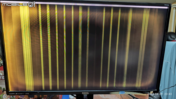 求解: BENQ GW2760HS 出現彩色紋, 無法使用~