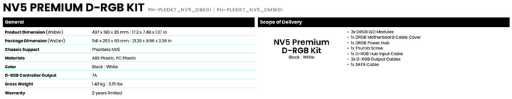 Phanteks 追風者 NV5 / Premium DRGB 套件 海景房直立式中塔機箱