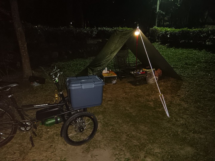 電輔單車 烤肉 solo camping; 2個多月來週末輕鬆騎減重4kg