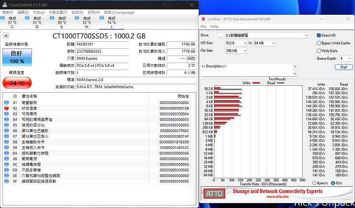 點我看大圖 【開箱】全球真正首款Gen5 SSD|Micron Crucial T700 Gen5 SSD 1TB