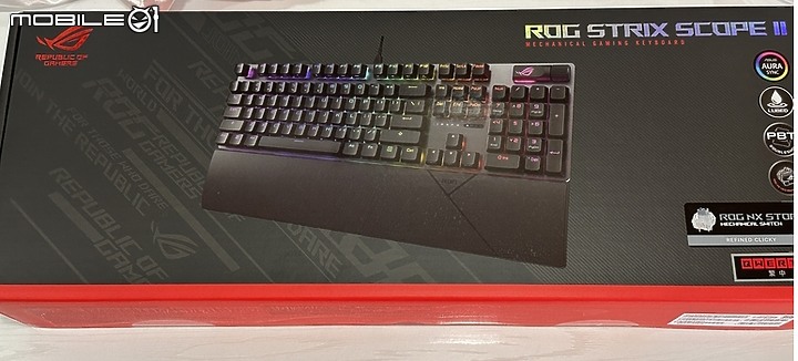點我看大圖 新入手鍵盤 ROG Strix Scope II NX 暴風軸 PBT 開箱