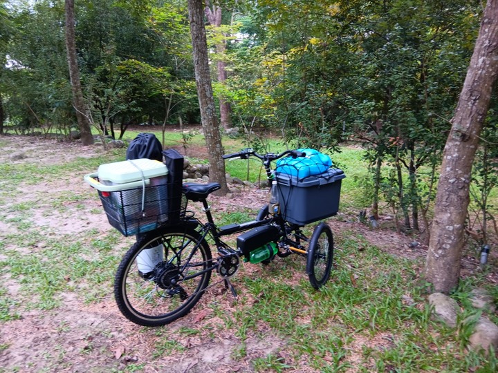 電輔單車 烤肉 solo camping; 2個多月來週末輕鬆騎減重4kg